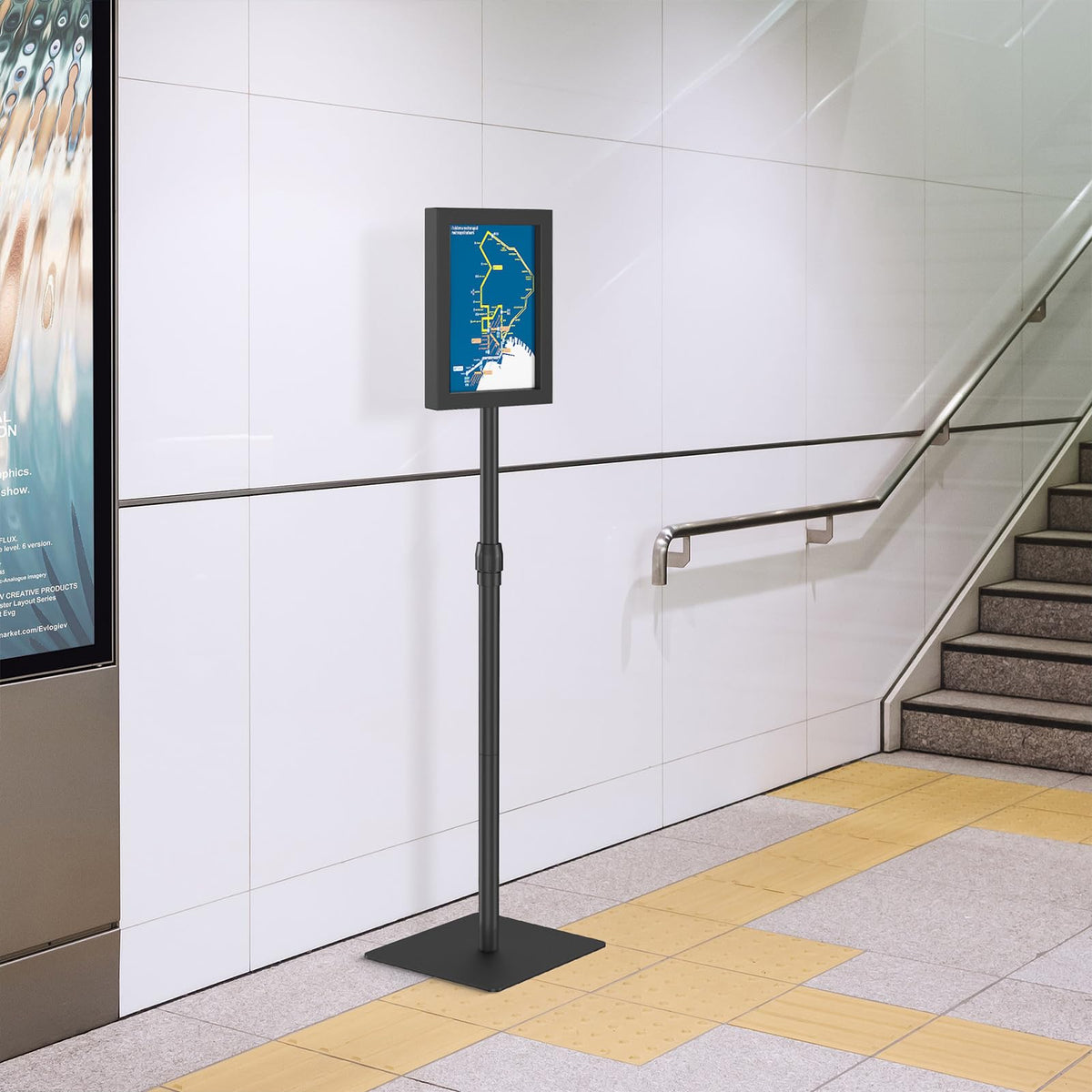 Relx Adjustable Outdoor Sign Holder Stand for Display - Floor Sign Stand with Base for Business Retail Events 8.5x11 inches