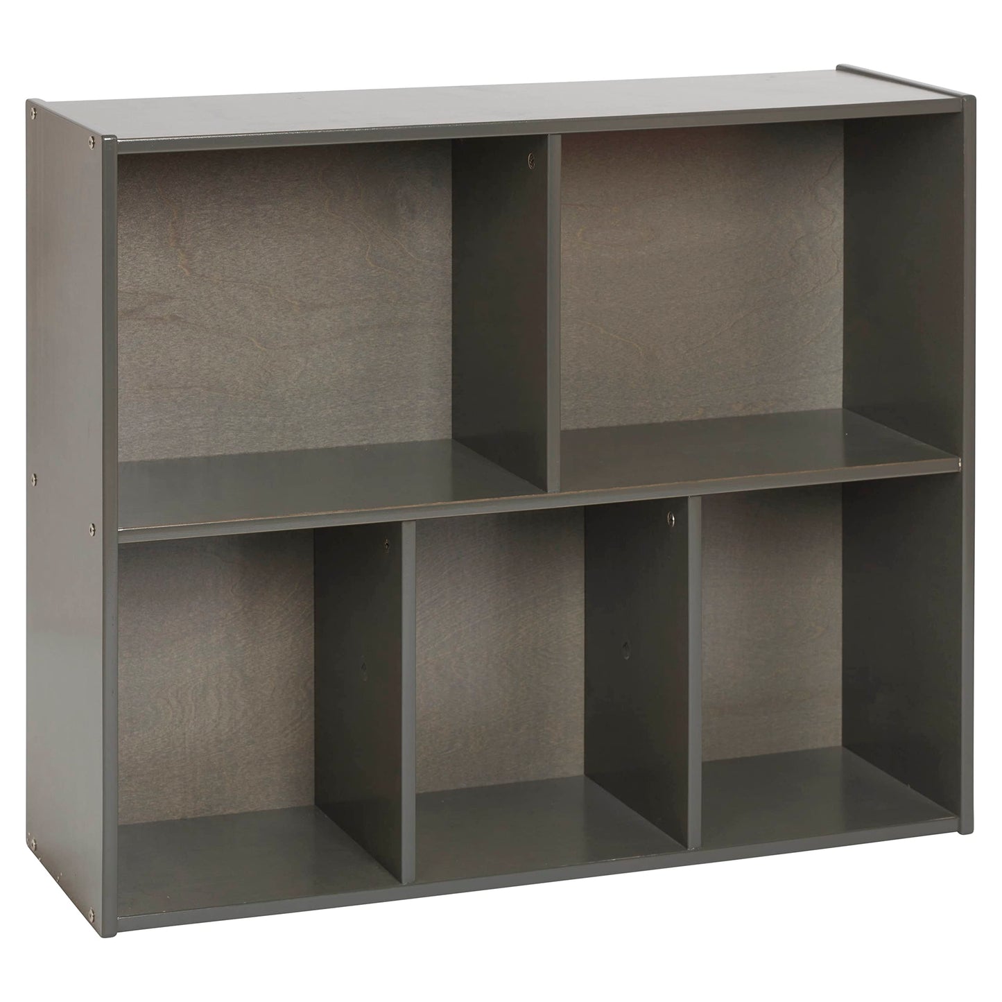 ECR4Kids Streamline 5-Compartment Storage Cabinet, 30in, Classroom Furniture, Grey Wash