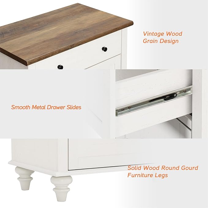 WAMPAT Farmhouse TV Stand for 75 inch TV