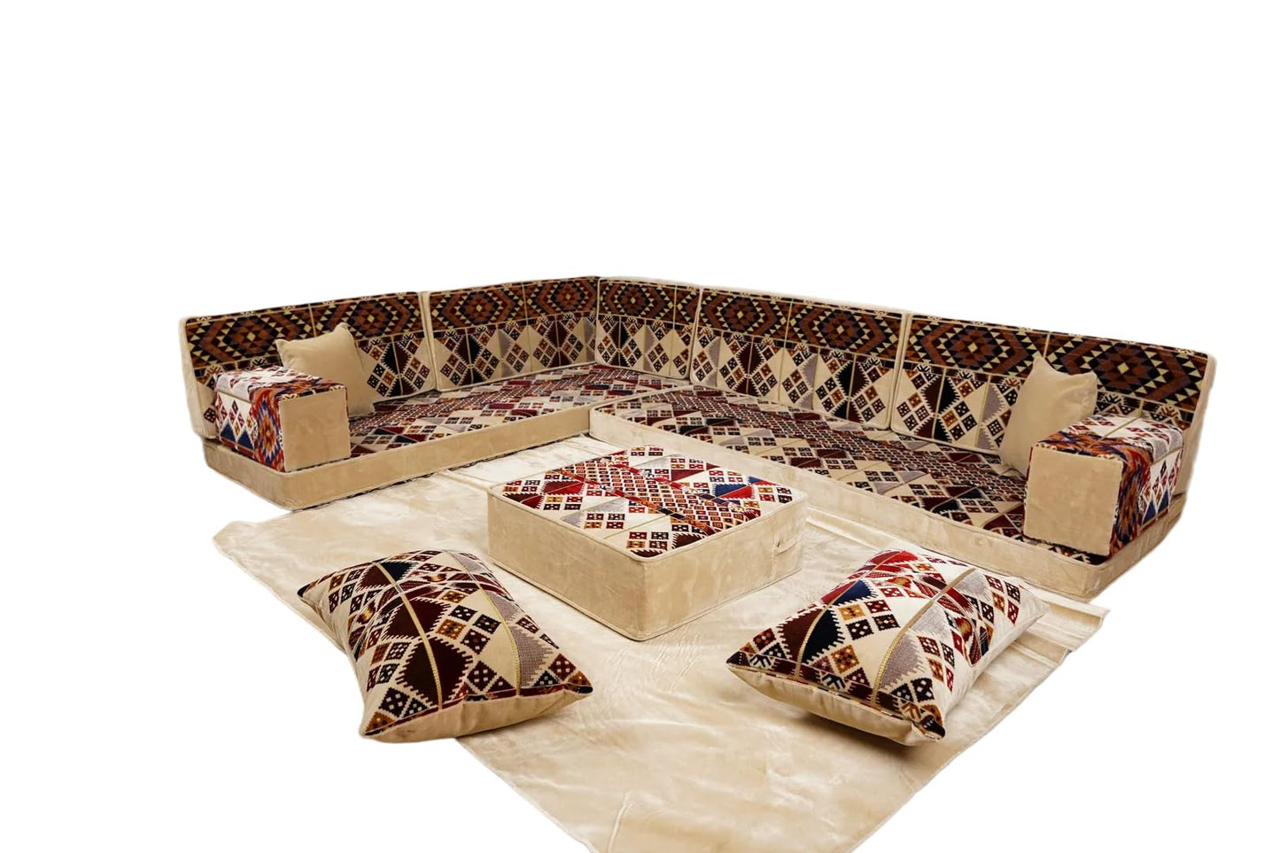 arabicsofa Traditional Floor Majlis Cushions – Modular Diwan Sectional Seating