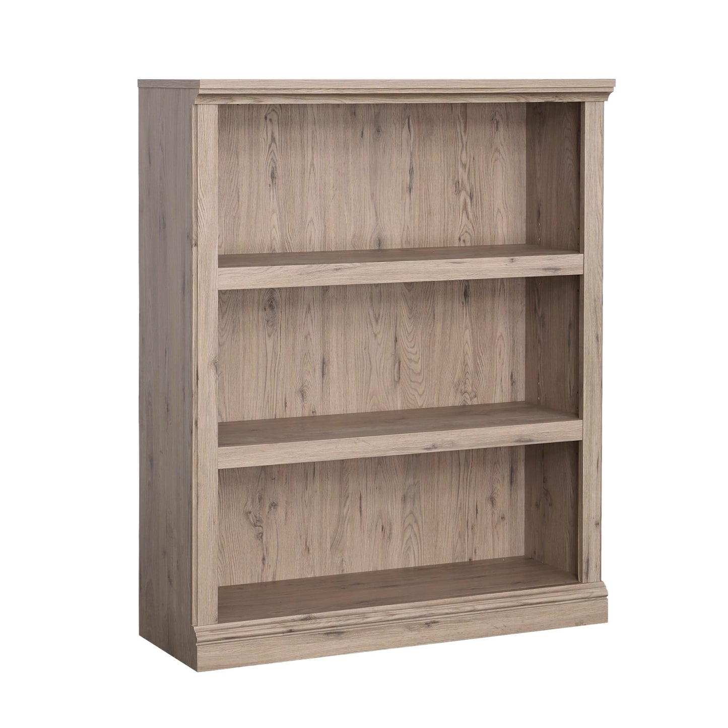 Sauder 3 Tier Book Shelf Wooden Bookcase Multipurpose Bookshelf for Home Office, Living Room, in Laurel Oak