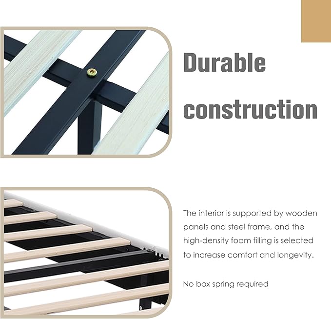 AGARTT Upholstered Platform Bed Frame Twin Size