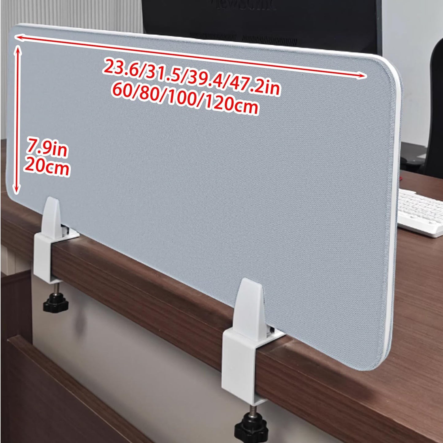 Privacy Desk Divider - Fabric Partition for Office & Studio, Windproof Design, Ideal for Workspaces, Enhance Focus & Productivity, Space-Saving Solution
