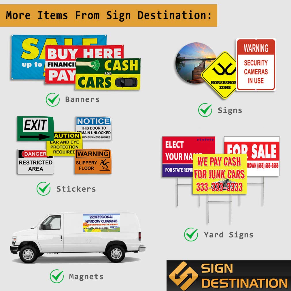 Weatherproof Yard Sign Valet Parking Outdoor Advertising Printing A Red Lawn Garden 18x12 Inches 1 Side Print
