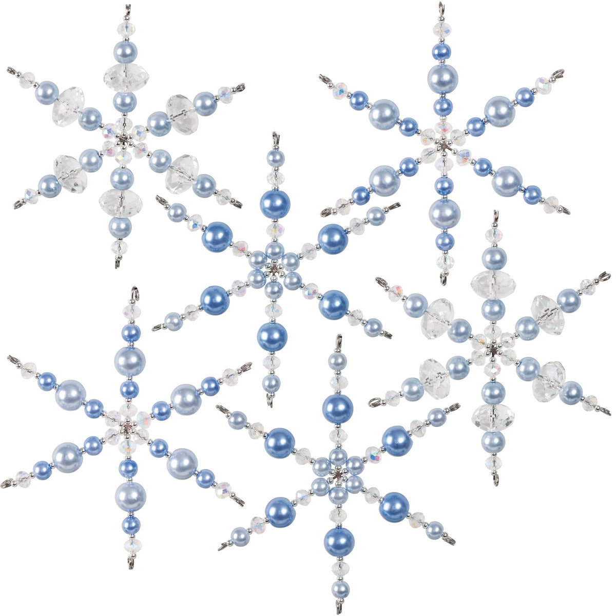 Solid Oak NC004 Kit Beaded Ornament Snowflakes Crystal/Black