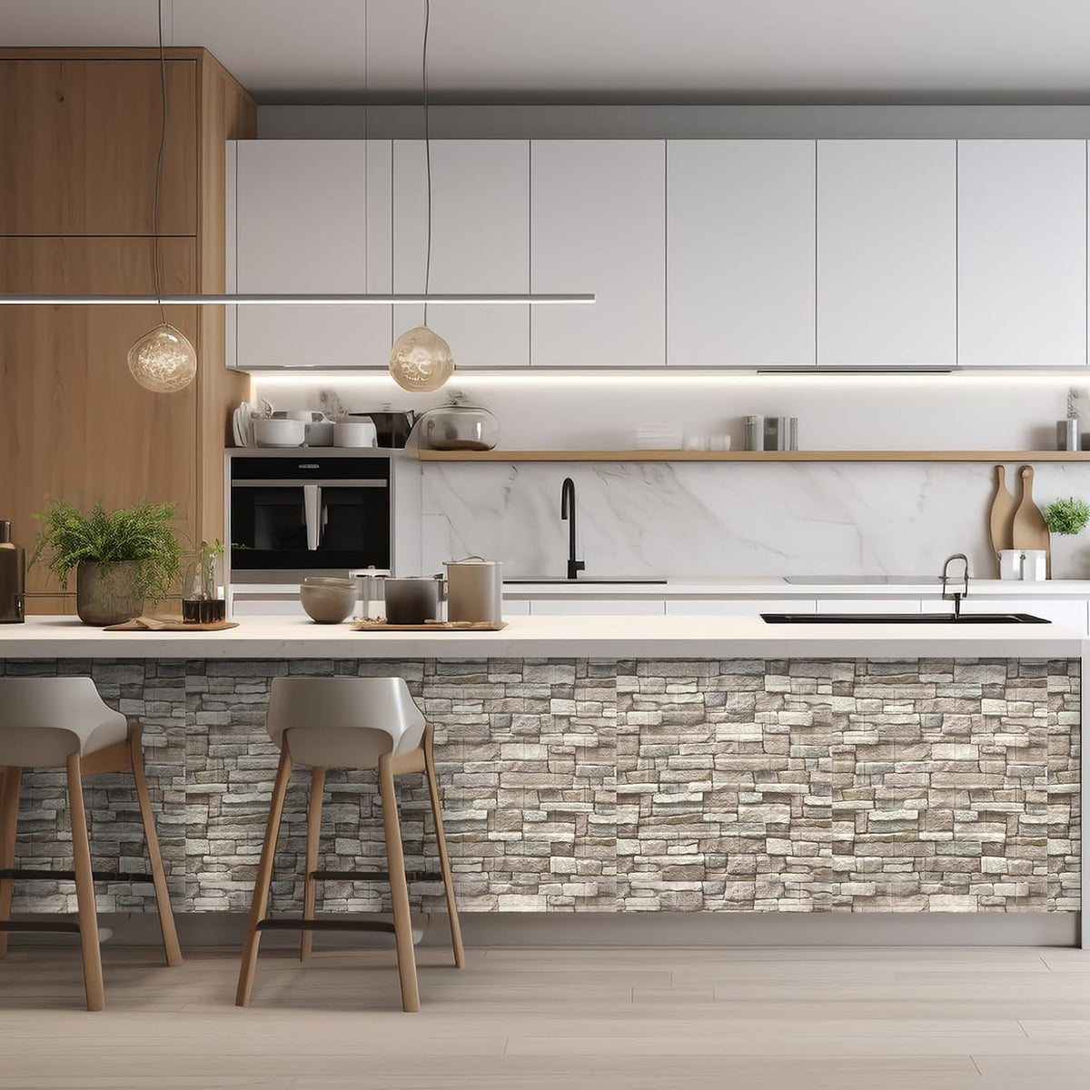 Yutianli 10PSC 3D Wall Panels Peel and Stick Faux Brick Wall Panels Self-Adhesive 3D Brick Wallpaper Foam Stone Wall Panel