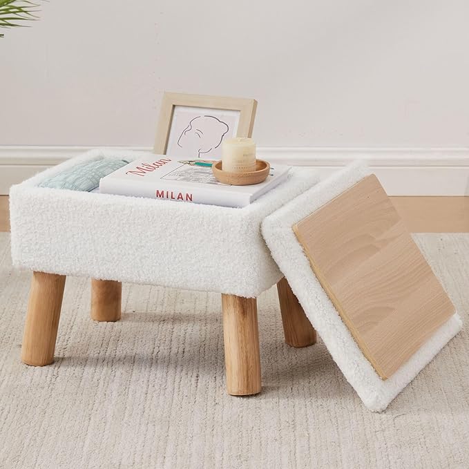 Storage Ottoman, Small Foot Stool Ottoman