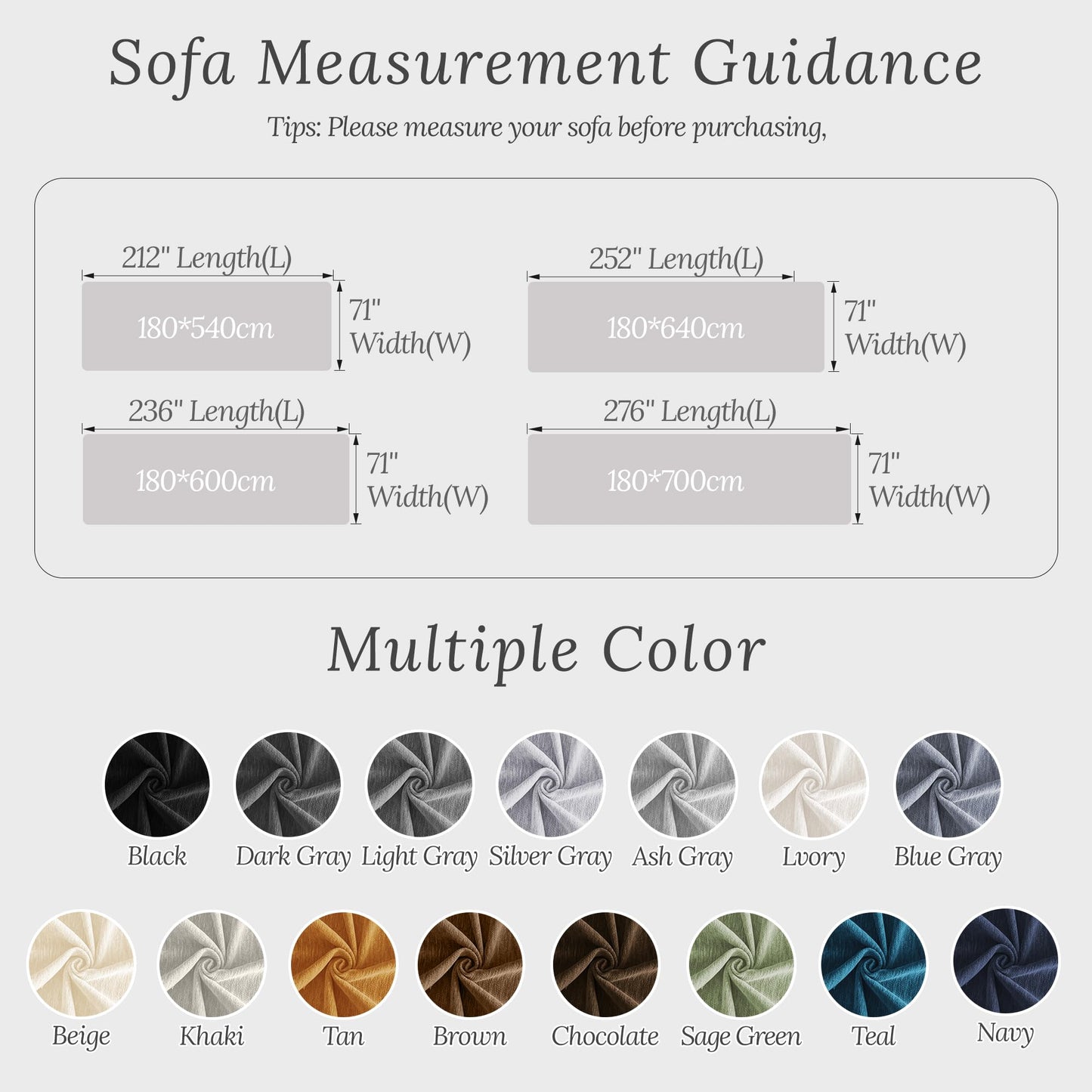 HDCAXKJ Corner Sectional Couch Covers for Dogs L Shape Sofa Cover with Tassel Chenille Soft Non Slip U Shaped Couch Cover Blanket Washable Sectional Slipcover Protector (Charcoal Black, 91x276 inch)