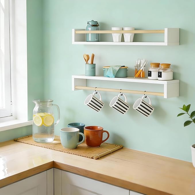 Fixwal Nursery Book Shelves, 23.6 Inch Floating Bookshelves