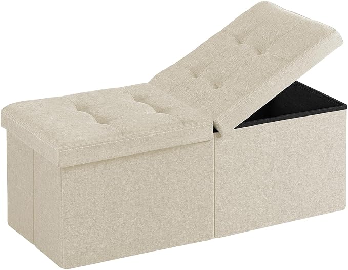 30.5-INCH Storage Ottoman Bench, Footrest