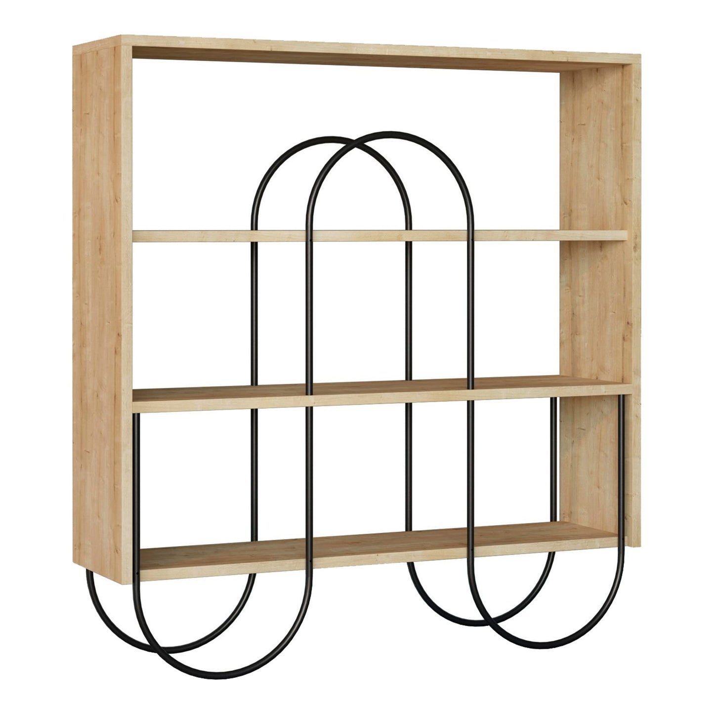 WELL HOME MOBILIARIO & DECORACIÓN Oak Cabinet with 100% Melamine Coated chipboard, Brown, 96x99x25,5