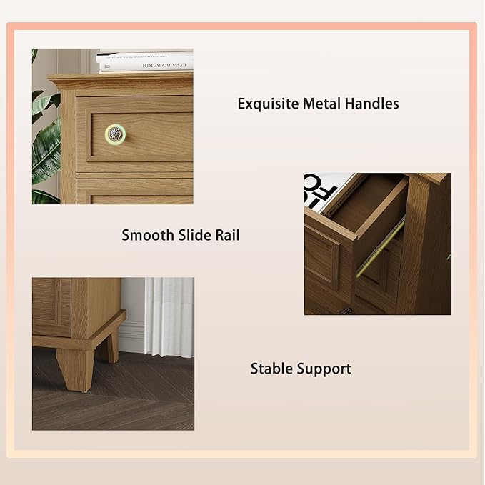 IDEALHOUSE 7 Drawer Dresser, Large Wooden Storage Chest of Drawers