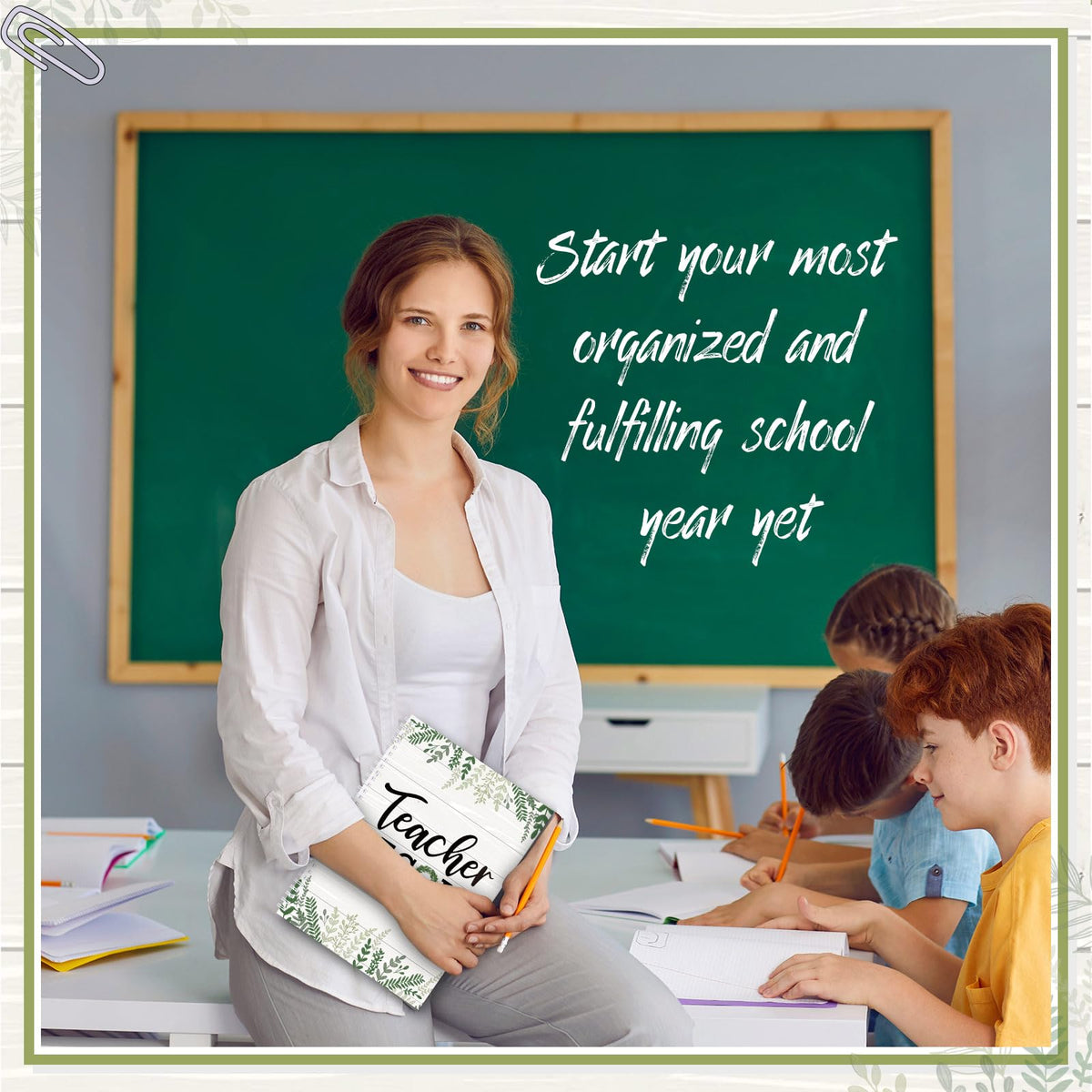 Fuyoooo Farmhouse Teacher Record Book Teacher Grade Books 2026-2027 Spiral Bound Record Planner 2026 Class Grade Book Office Favors for Classroom Attendance Decoration Double Sided