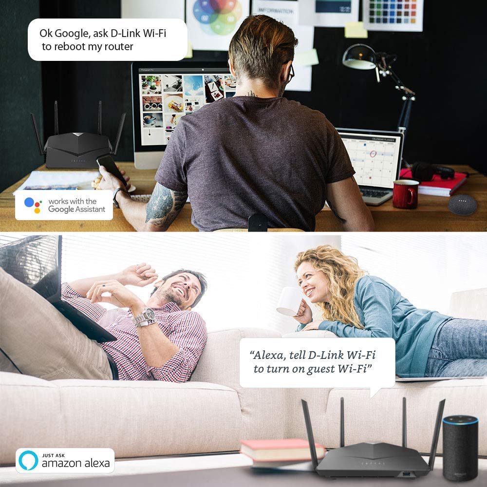 D-Link WiFi Router AC2600, Smart, Mesh (DIR-2640)