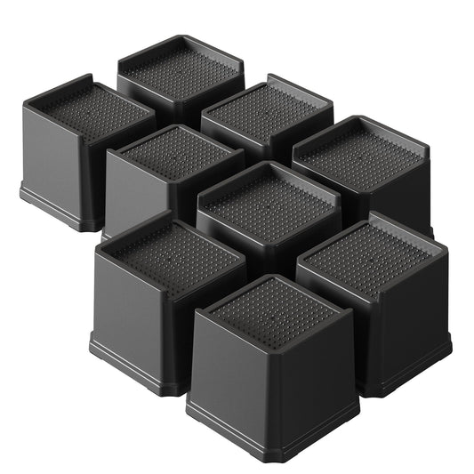 Napnapday Bed Risers 4 Inch Heavy Duty 9 Pack Oversized L-Shaped Bed Furniture Elevators 1,500 lbs Lifts Up Riser for Sofa and Table