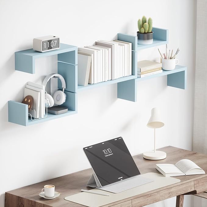 SRIWATANA Floating Shelves for Wall, Wall Shelves for Bathroom, Living Room