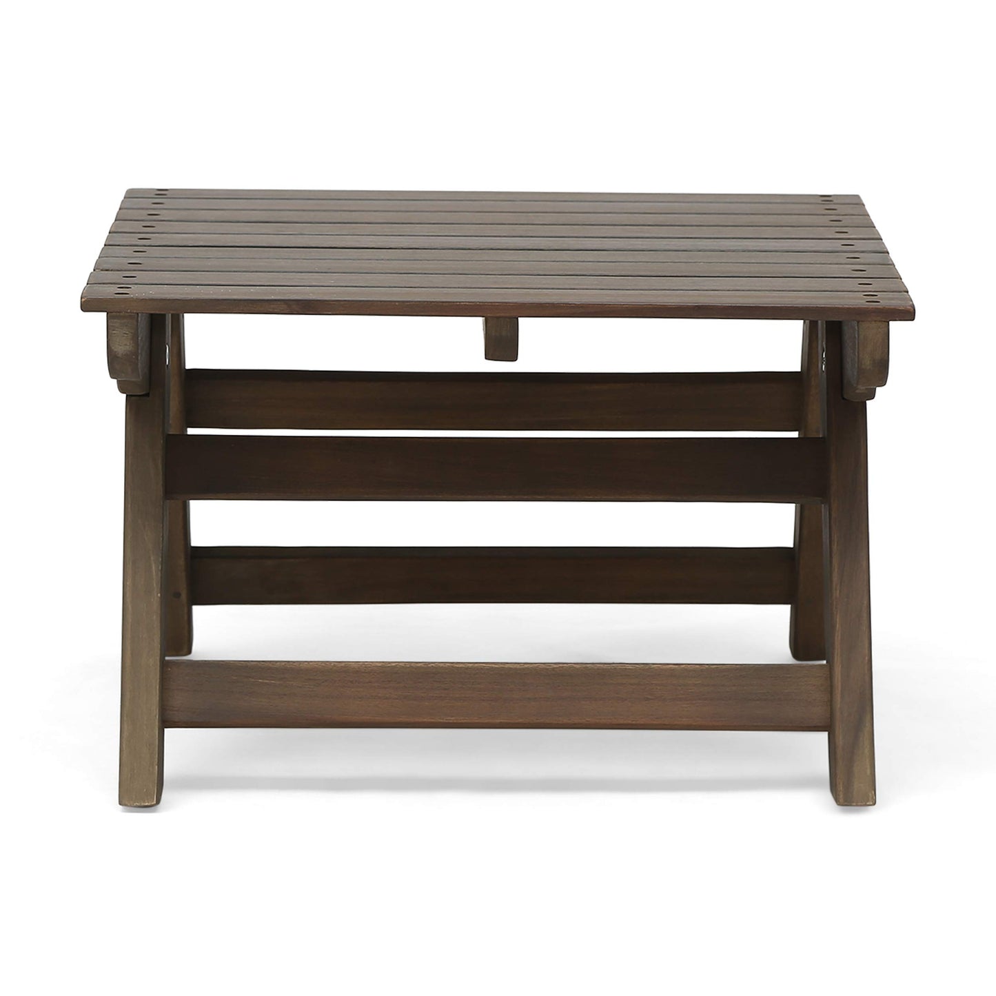 Great Deal Furniture Kailee Outdoor Wooden Side Table, Gray Finish