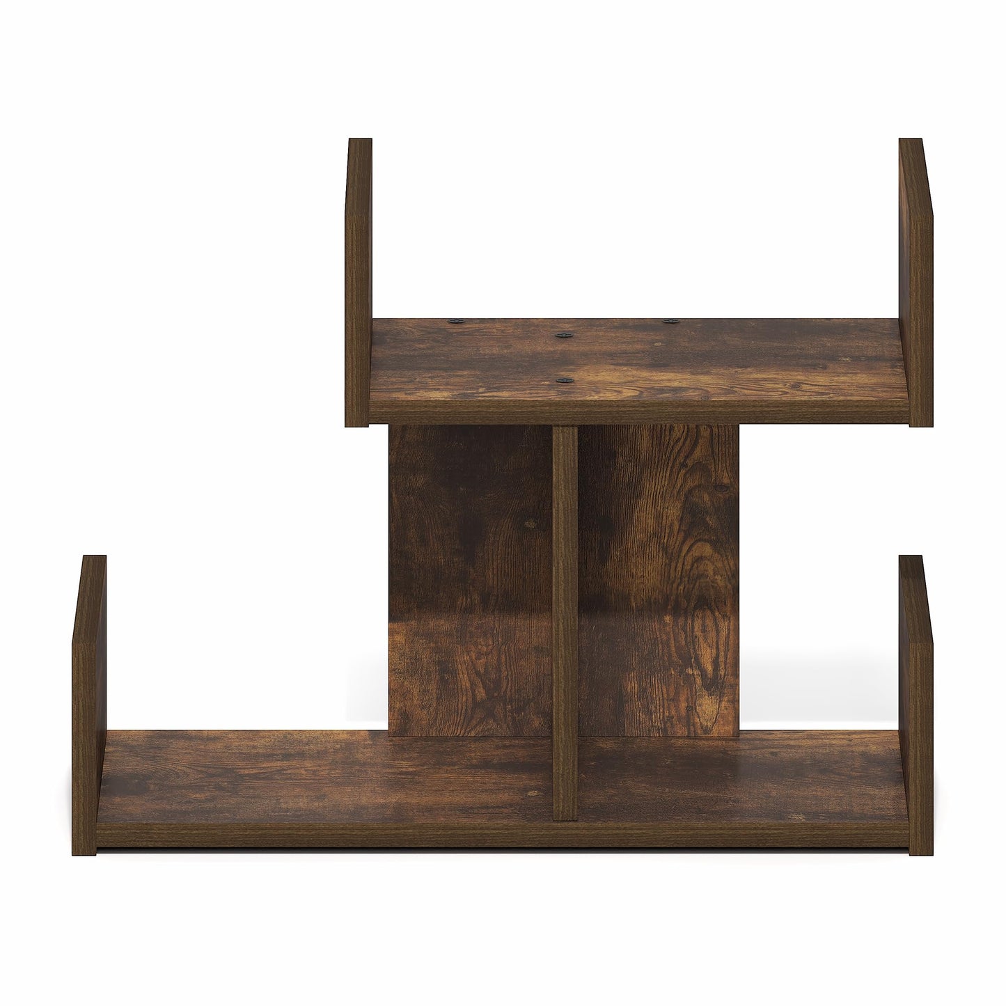 Furinno HERMITE Desk Organizers and Accessories, 2-Tier U-Shape Office Organization Shelf, Desk Top Book Shelf, for Office Supplies, Office Desktop Accessories, Amber Pine