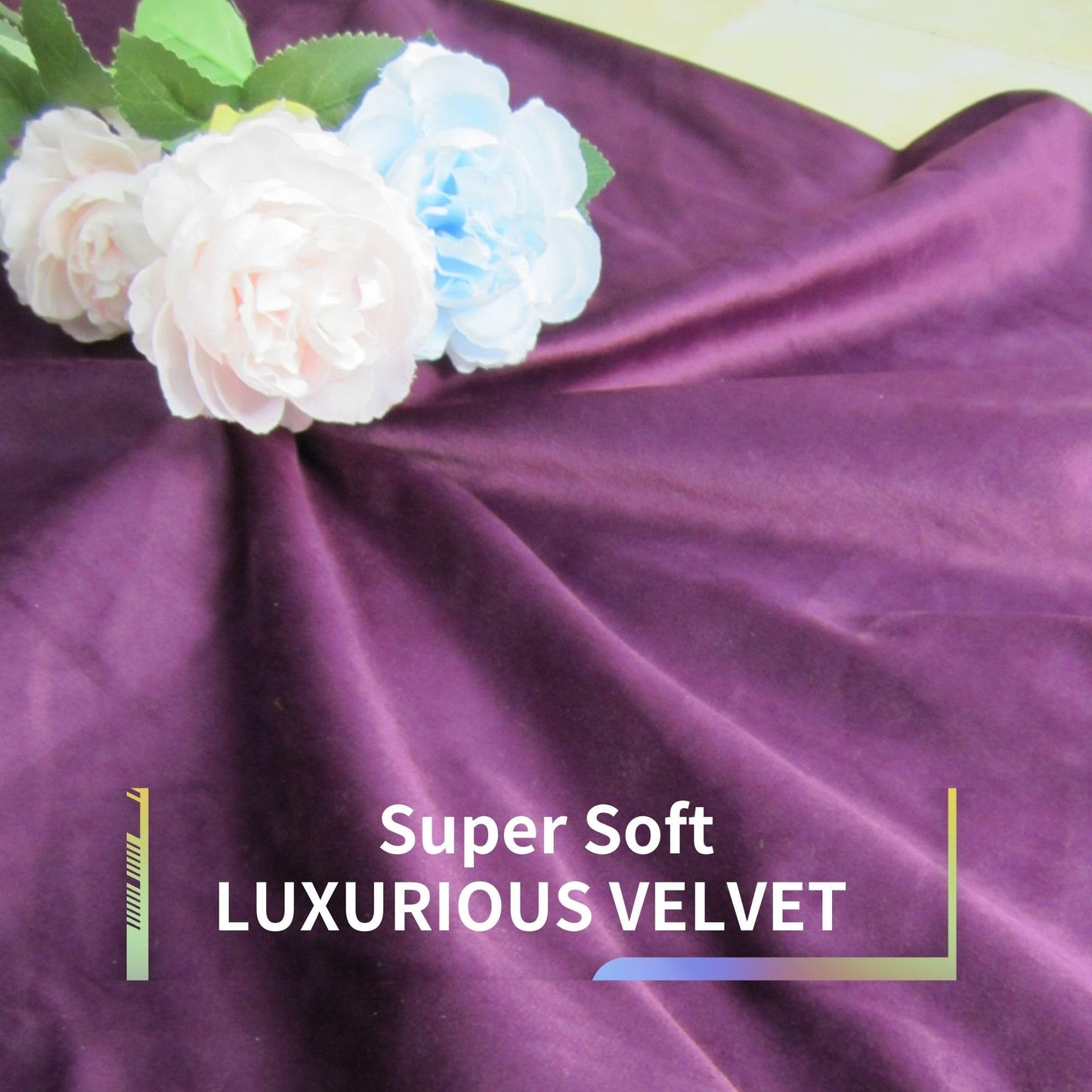 Aljctns Grape Purple Velvet Curtains 90 inches Long Luxury Blackout Curtains for Bedroom Living Room,Thermal Insulated Super Soft Window Drapes Rod Pocket & Back Tab, 52" W x 90" L, 2 Panels Set