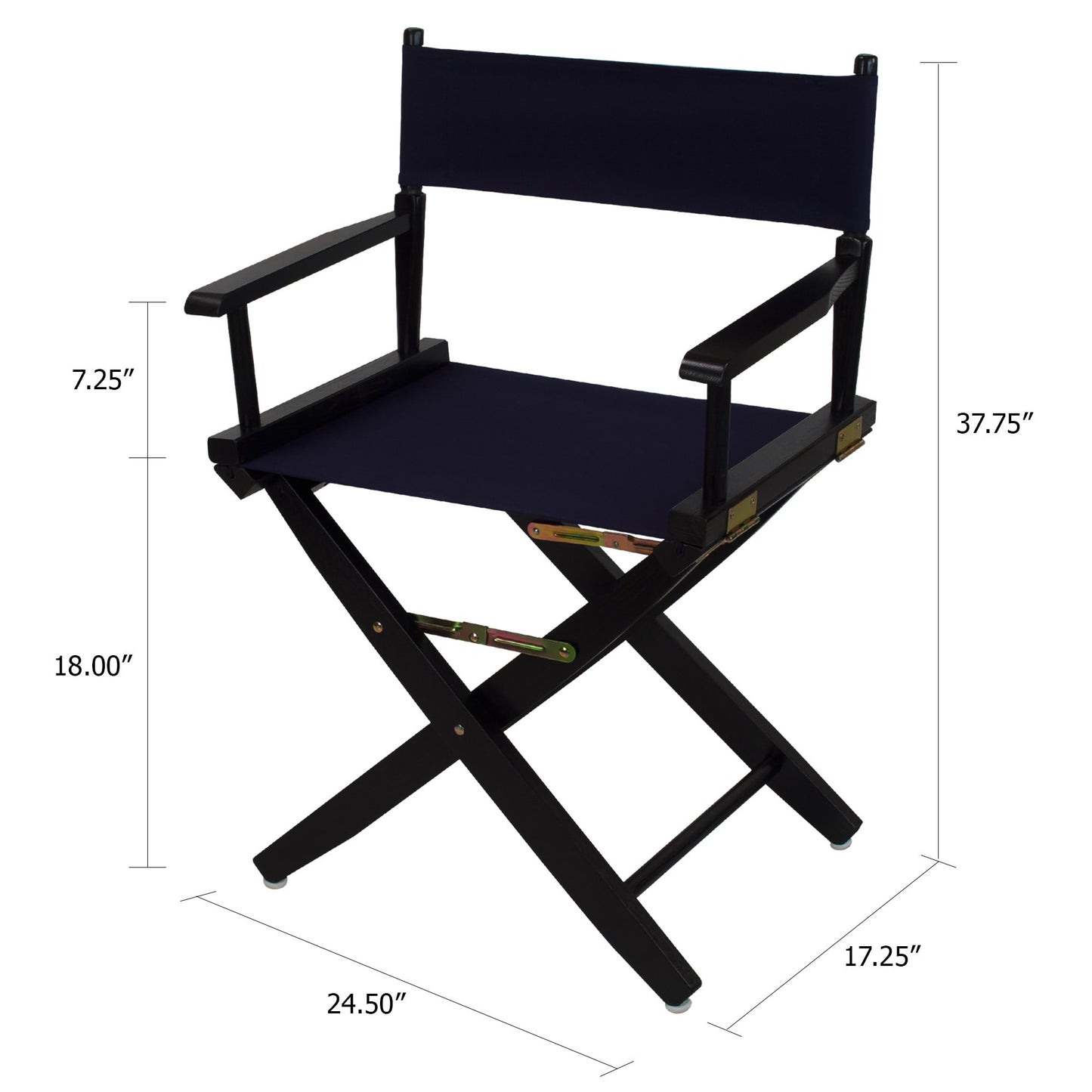 American Trails Extra-Wide Premium 18" Director's Chair Black Frame with Navy Canvas