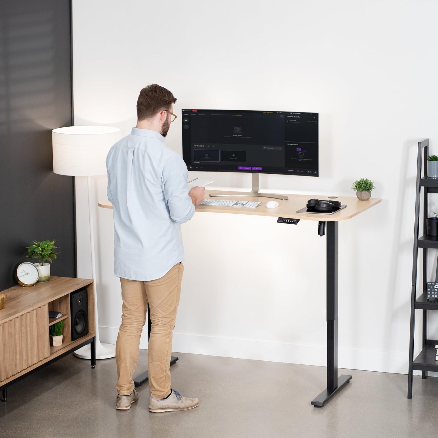 VIVO 63 x 32 inch Universal Table Top for Standard and Sit to Stand Height Adjustable Home and Office Desk Frames, Light Wood Desktop, DESK-TOP1C