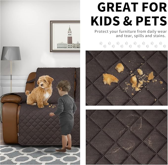 Easy-Going Loveseat Recliner Cover, Reversible Couch Cover