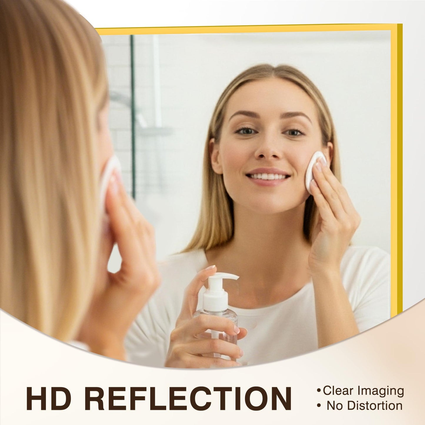 FICTOR Bathroom Vanity Mirror-Gold,30x20 Inch, Shatterproof & Anti-Rust, Wall Mount Rectangle Mirrors with Metal Frame for Over Sink, Bathroom, Bedroom, Living Room,Entryway