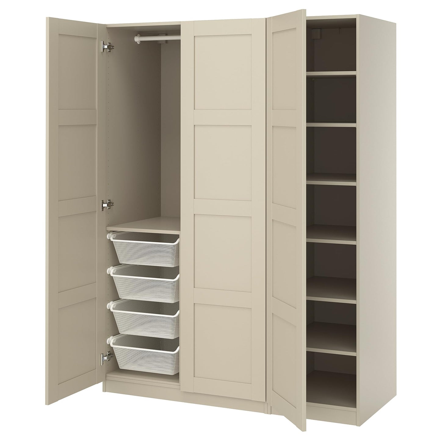 ProTuning PAX/BERGSBO Wardrobe combination, grey-beige/grey-beige, 150x60x201 cm