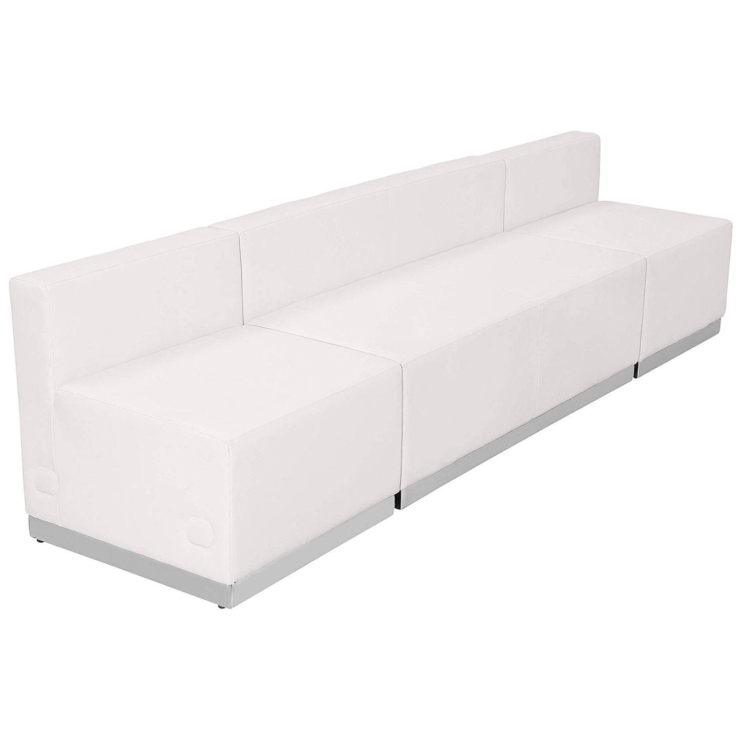 Flash Furniture HERCULES Alon Series White LeatherSoft Reception Configuration, 3 Pieces