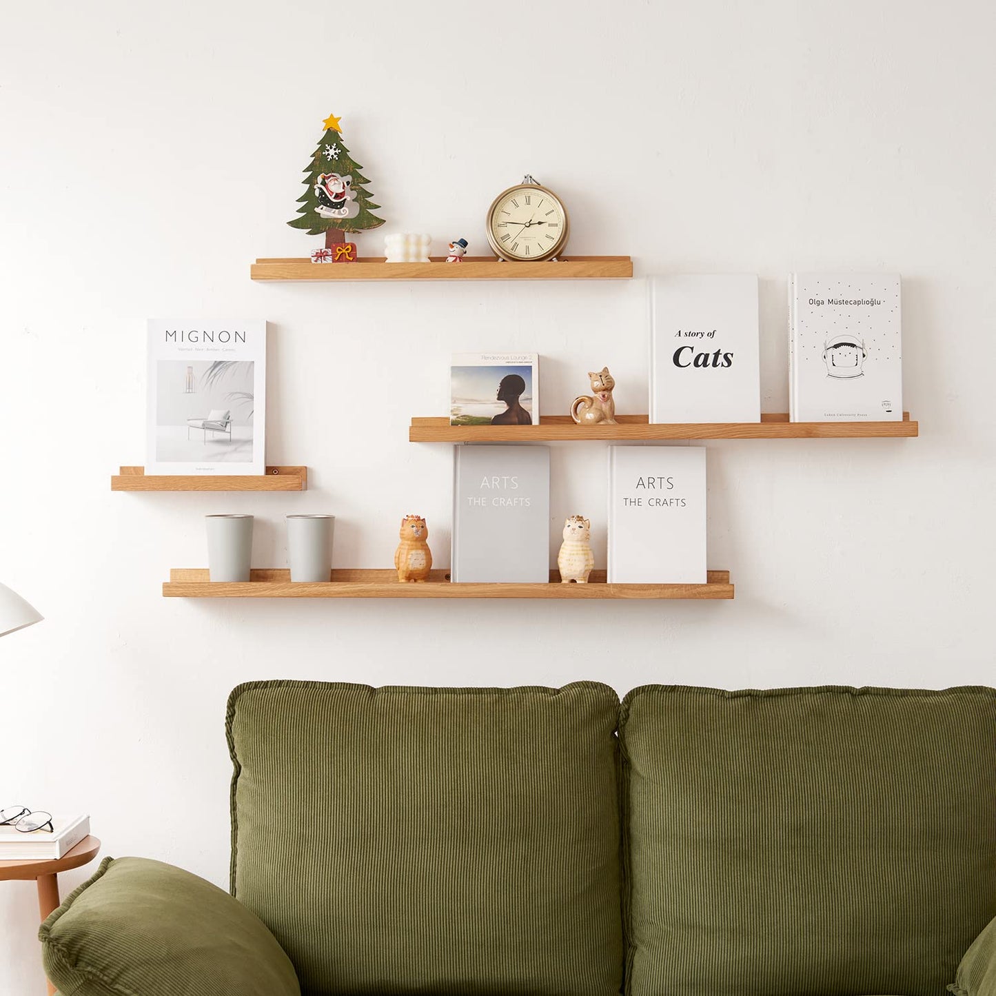 TRWISWDC Floating Shelf for Wall Natural Oak Wood Wall Shelves 36 Inch (Upgrade Width 6"), Display Picture Ledge Shelf for Bedroom Living Room Bathroom Office Kitchen Storage Shelves