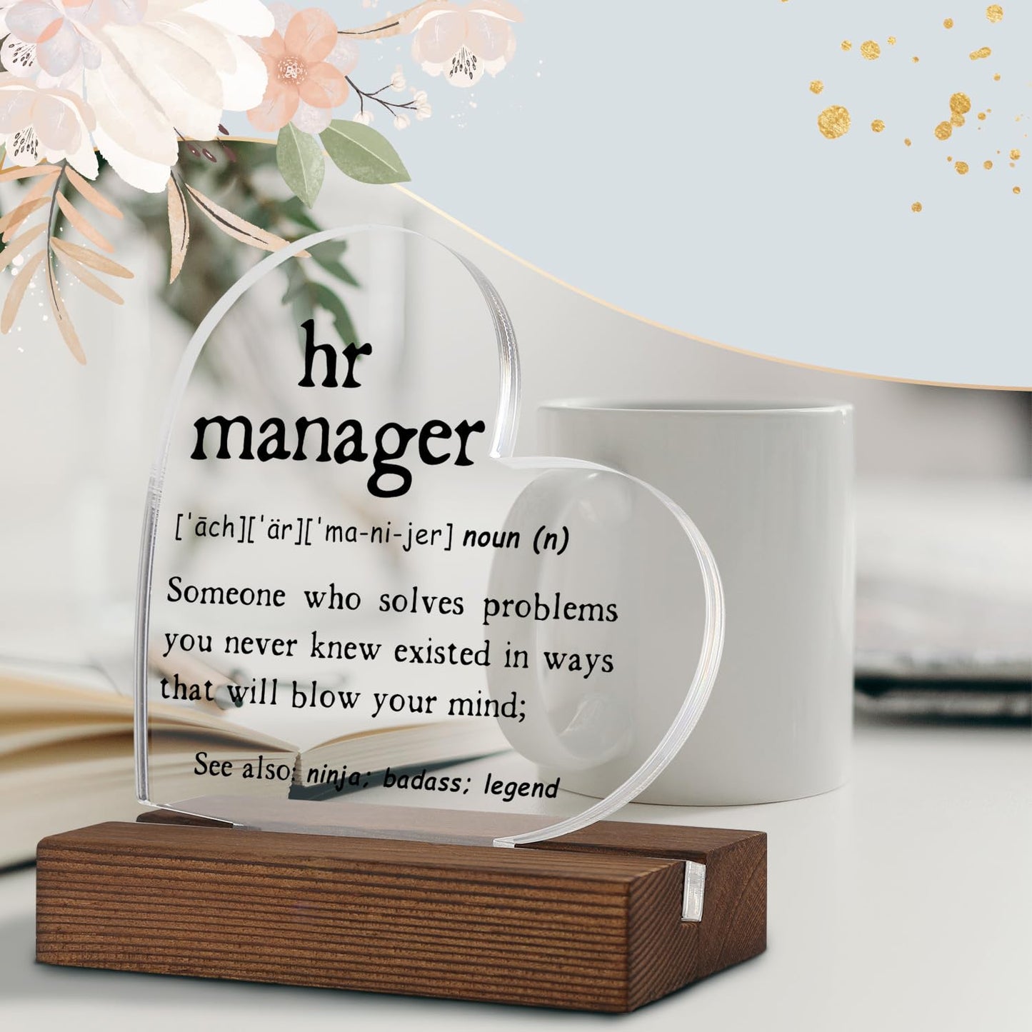 HR Manager Gifts, Human Resources Manager Gifts, Funny HR Manager Gifts, Funny HR Gifts, HR Humor Gifts, HR Office Decor, HR Gifts for Coworkers Women Manager Desk Decorative Sign GHH3