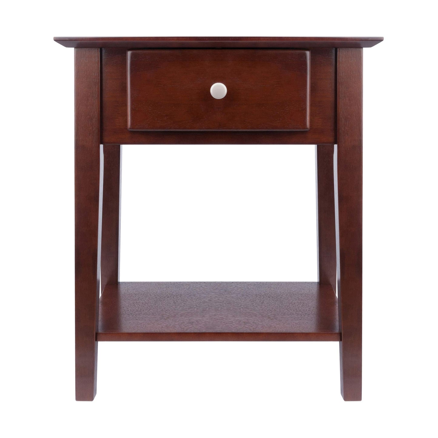 Winsome Rochester Accent Table, Classic Bedside Nightstand with Drawer and Shelf, End Table with Storage for Couches in Living Room, Functional Furniture for Bedroom, Office