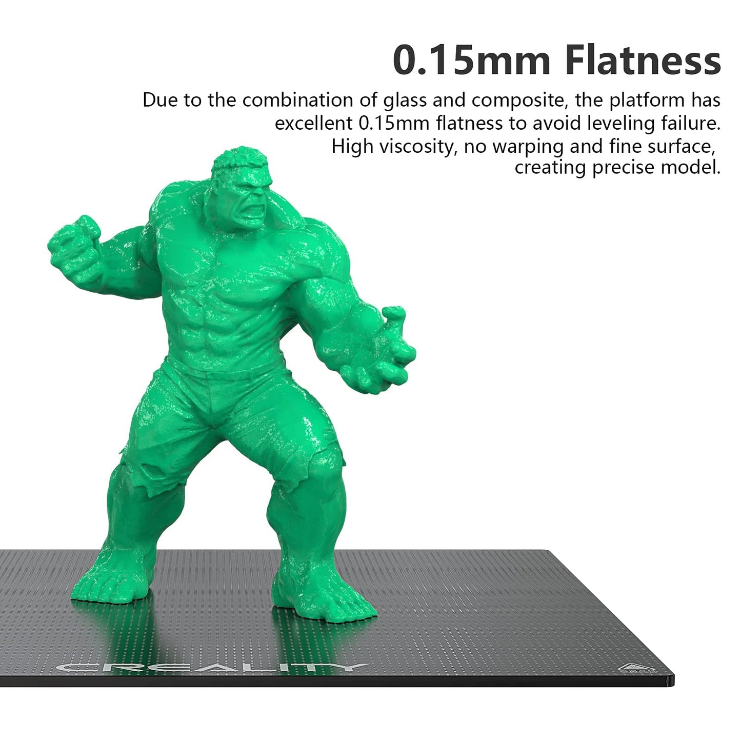 Creality Official Ender 3 Glass Bed 3D Printer Platform, 235x235MM Tempered Glass Plate Build Surface for Ender 3 PRO/Ender 5 PRO/Ender 3 S1/Ender 3 Neo/Ender 3 V2 Neo, Good Adhesion Remove Easily