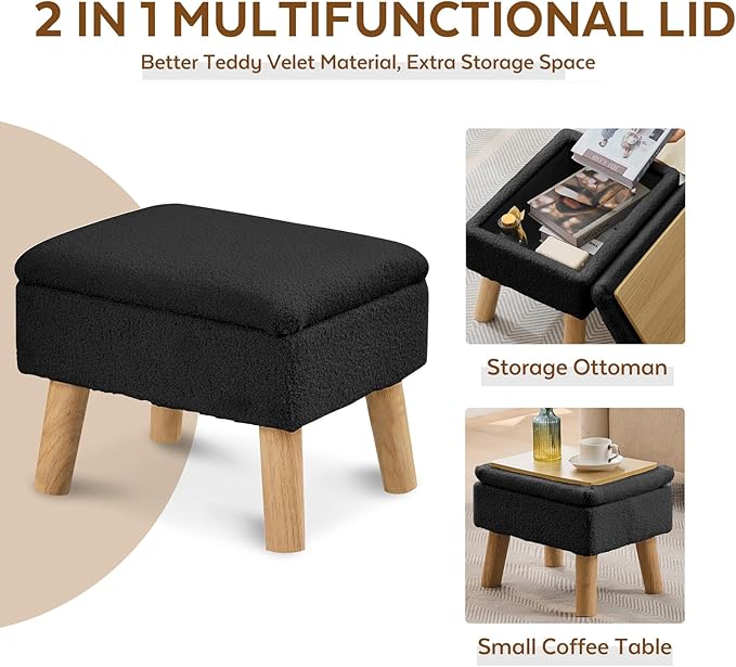 Storage Ottoman, Small Foot Stool Ottoman