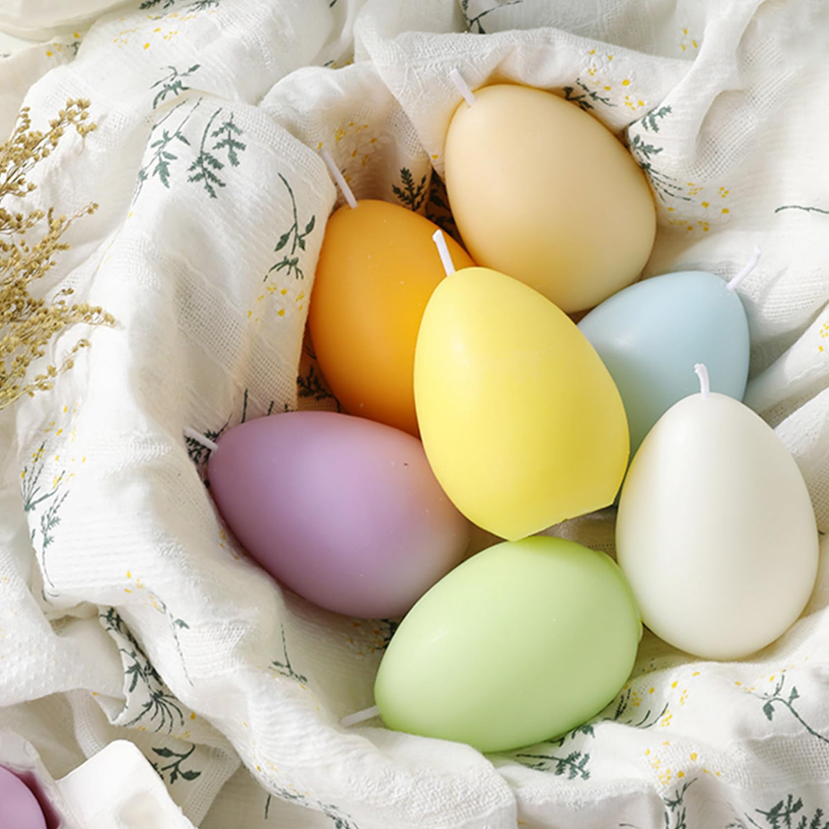 Fieldspark Easter Bunny Candles Yellow Set, 2.5'' x 4.5'' Flower & Fruit Scented Candles, Cute Rabbit Shaped Easter Gifts for Kids, Home Decor, Spring Celebration, 2 Pcs