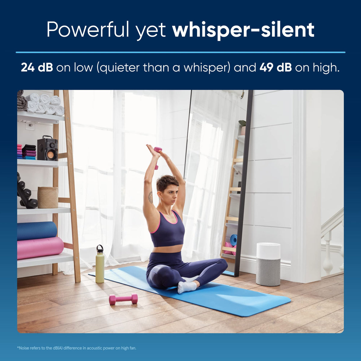 BLUEAIR Air Purifier for Home HEPA Air Purifiers for Pets, Allergies, Dust, Nursery, Office HEPASilent Techonolgy Air Cleaner for Small Rooms 432 sq ft coverage - Blue Pure 511
