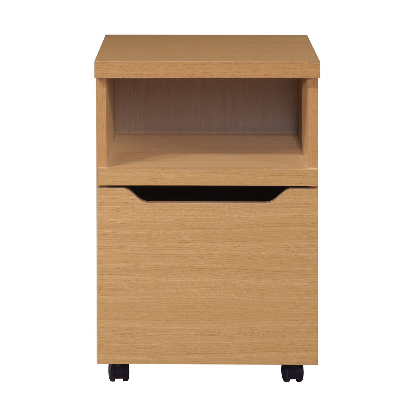 OSP Home Furnishings Denmark Rolling File Cart and Printer Stand with Lockdowel Fastening System, Natural