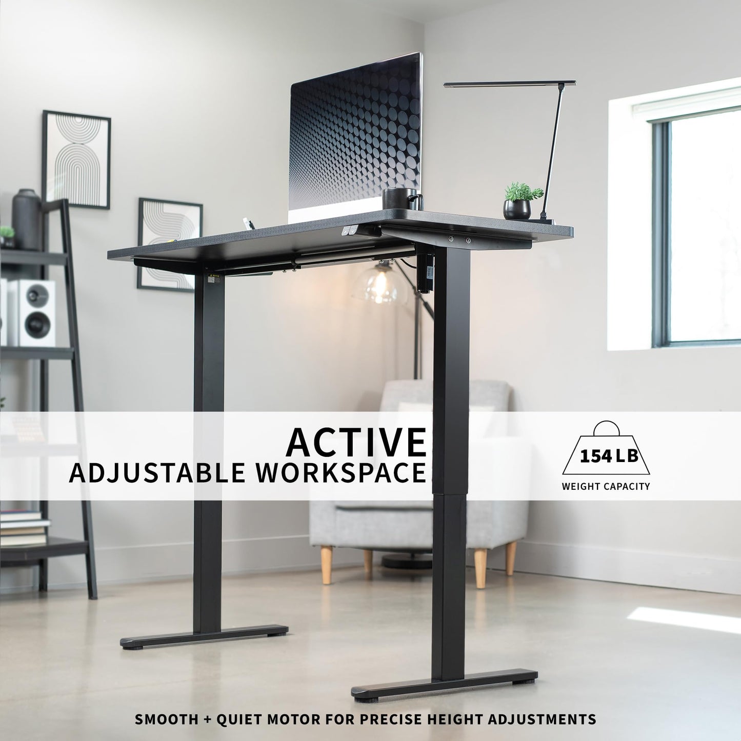 VIVO Electric 71 x 30 inch Stand Up Desk, Height Adjustable, Dark Gray Top Black Frame, Home and Office Furniture Sets, DESK-KIT-0B7G