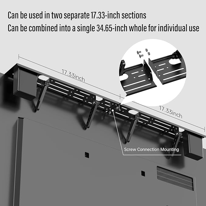 CABTE Adjustable Steel TV Top Shelf, Floating TV Stand, Universal Monitor Shelf