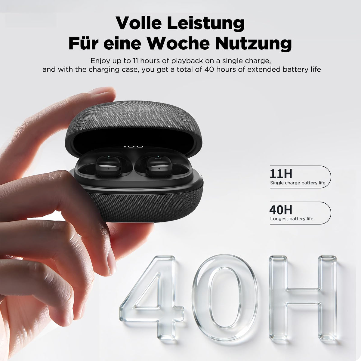 NE75 AI Translation Earbuds 135 Languages Real-Time Translator Earphones, Bluetooth 6.0 TWS Wireless Bluetooth Earphones, Hi-Fi Music & Call, Smart Touch+App for Travel, Sports & Business (Black)