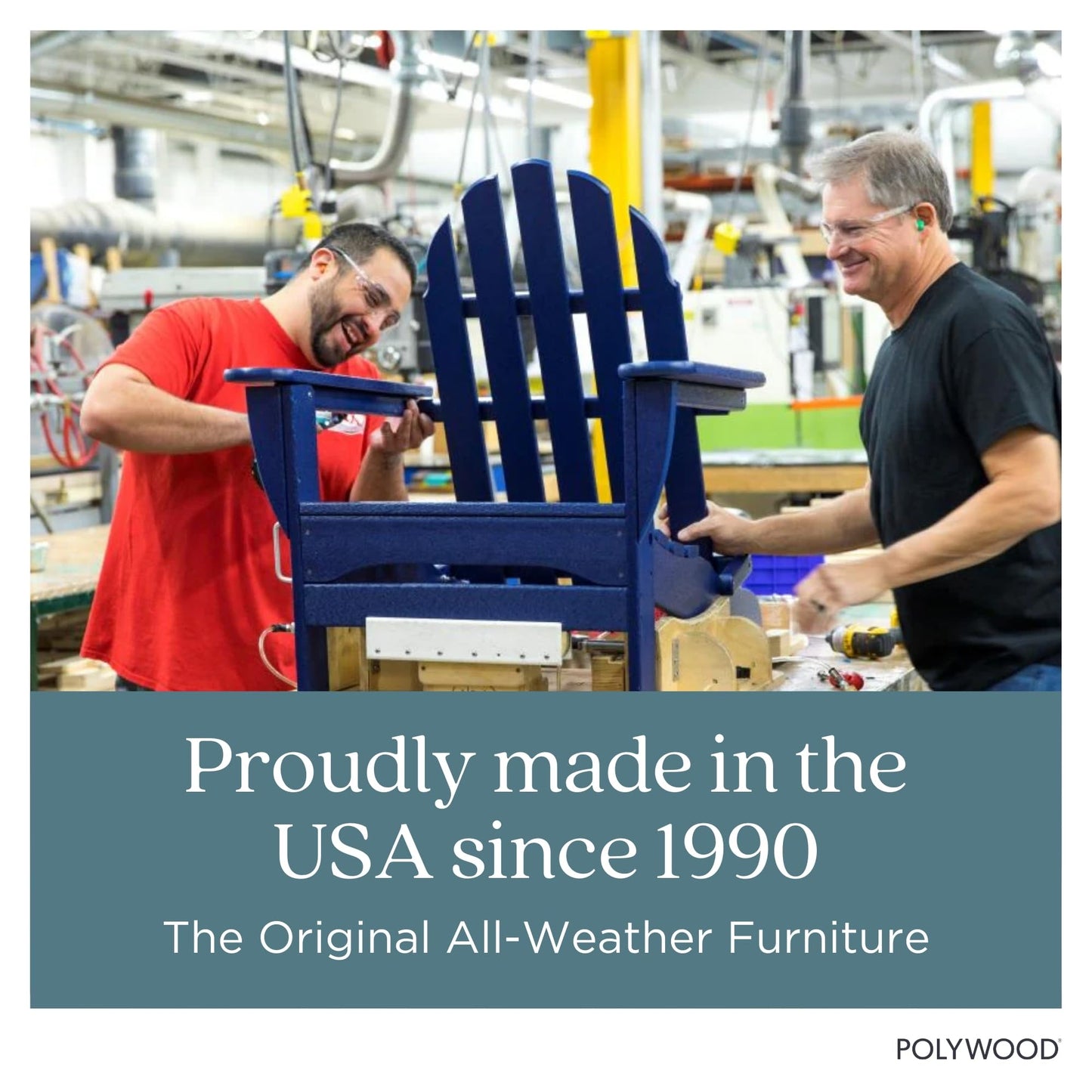 POLYWOOD Modern Adirondack Chair – All-Weather Outdoor Lawn Adirondack Chairs – HDPE, Fade-Resistant & Durable Outdoor Furniture – For Patio, Deck & Fire Pit Chairs – White