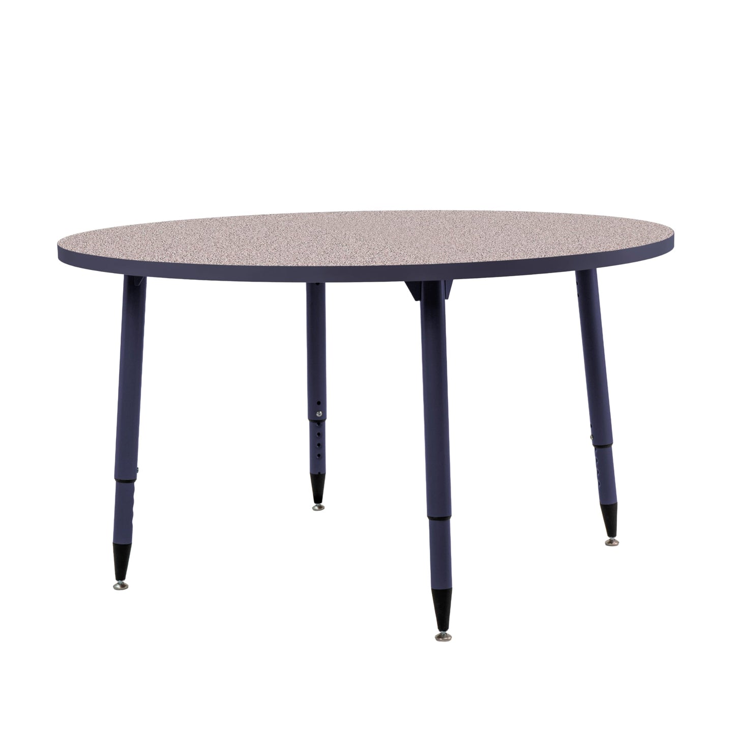 Adapte Commercial Classroom Activity Table - 48" Round, ADA Compliant Tapered Legs with Glides & Casters, Adjustable Height 22-34" Wheelchair Accessible, School & Office Furniture
