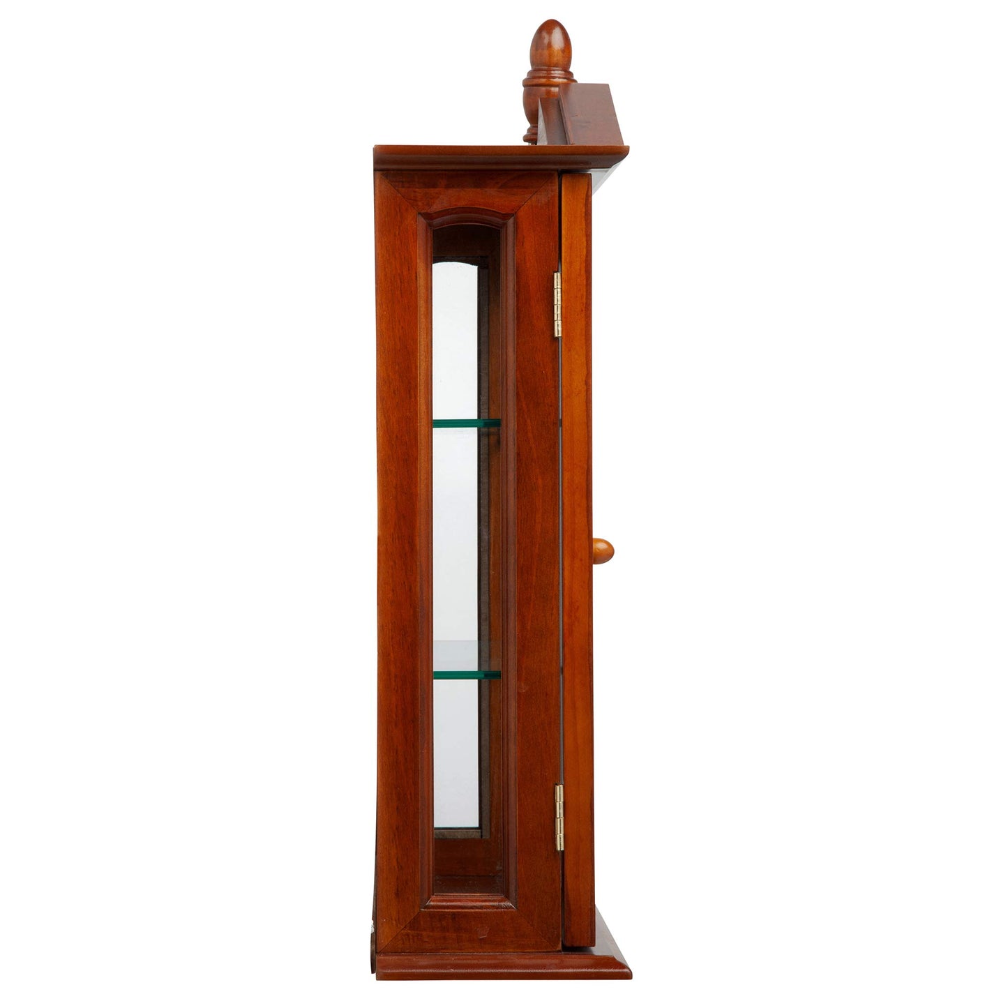 Design Toscano Amesbury Manor Glass Wall Mounted Storage Curio Cabinet, Mahogany