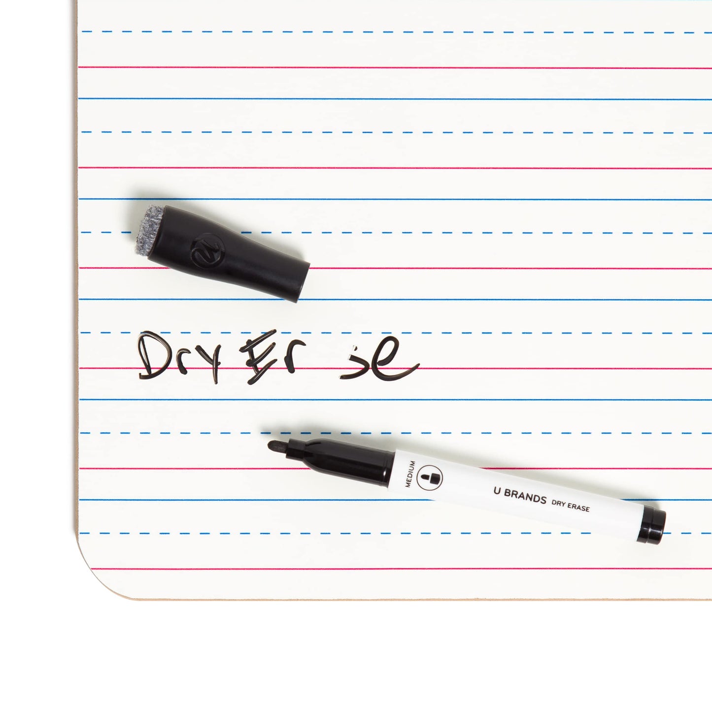 U Brands Dry Erase Lap Board, Double Sided, 9" x 12" Inches, Dry Erase Marker Included, Small White Board, 1 Count