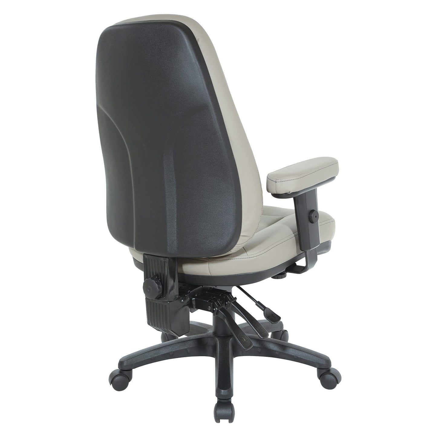 Office Star EC Series Professional Executive Ergonomic High Back Office Chair with Dual Function Control, Padded Contour Seat and Adjustable Padded Arms, Dillon Stratus