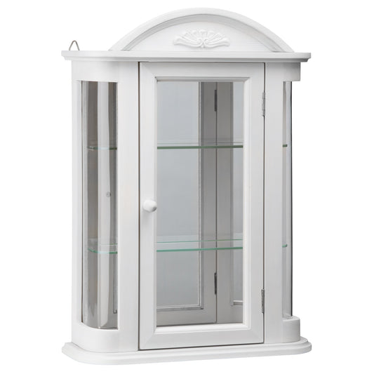 Design Toscano Rosedale Wall Curio Cabinet, Lily White