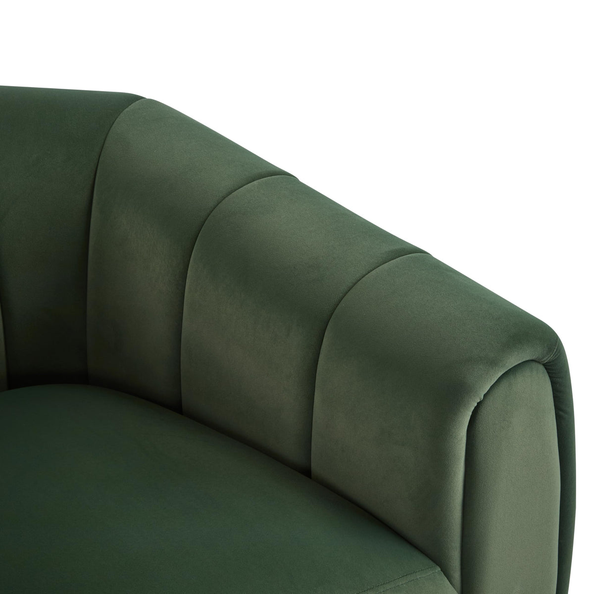 Christopher Knight Home Monroe Velvet Swivel Club Chair,Armchair with 360-Degree Rotation,Upholstered Barrel Swivel Sofa Chair for Living Room/Bedroom,Tufted Back,Thick Cushion, Iron Base, Olive Green