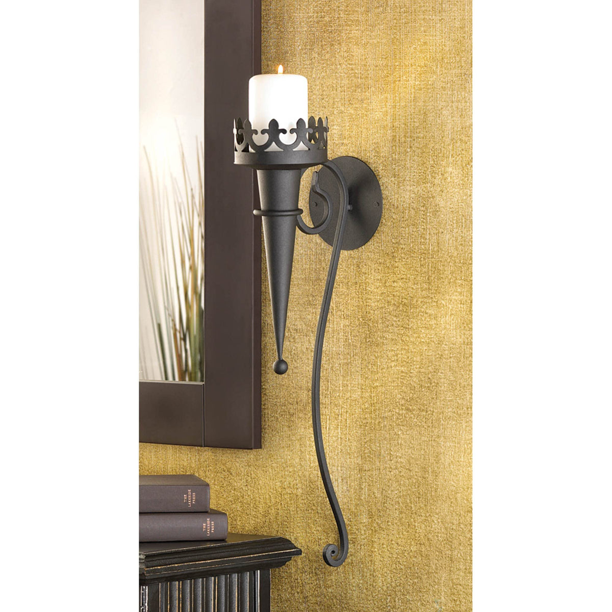 Gifts & Decor Gothic Candle Torch Wall Pillar Home Decorative Sconce