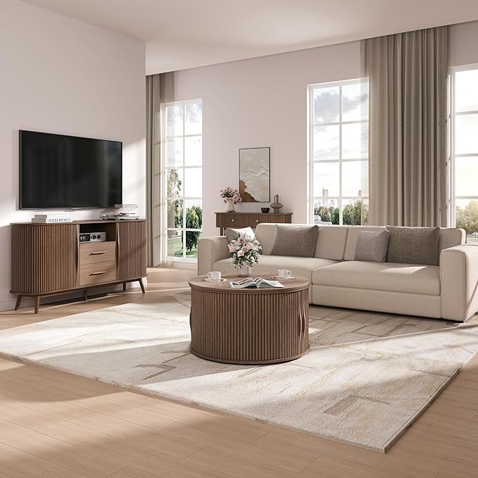 JOINICE 31.5" Round Lift Top Coffee Table