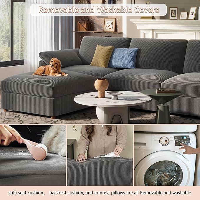 EASE MOOSE Modular Sectional Sofa, Oversized U Shape Sectional Couch